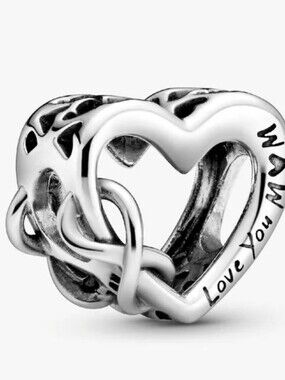 Authentic NEW Pandora Love You Mom Infinity Heart Charm S925ALE